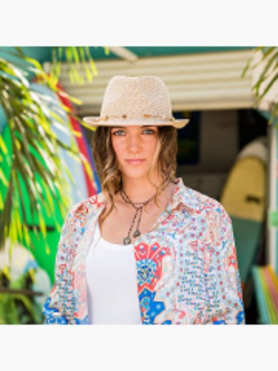 Women\'s Short Brim Trilby Fedora Sun Hat - Packable Adjustable